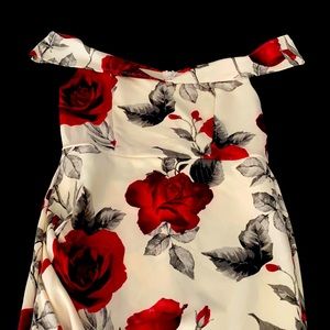 Rose pattern dress